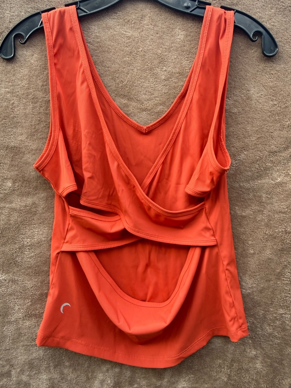 ZYIA V-Neck Cross Back Ribbed Tank Top